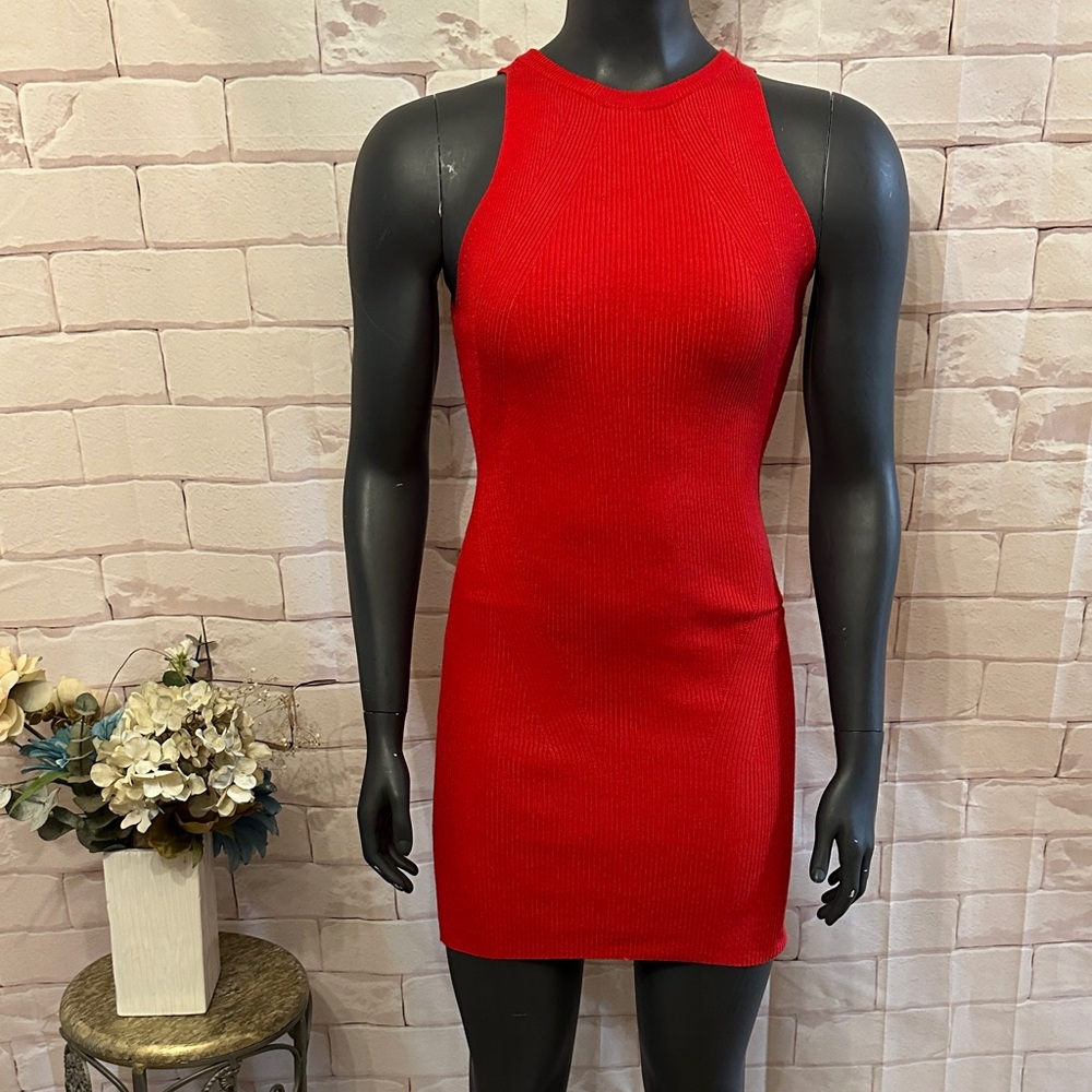 Mini Red Sleeveless Dress